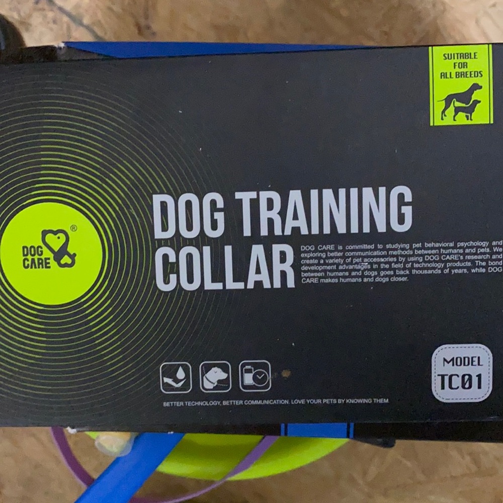 Dog training collar